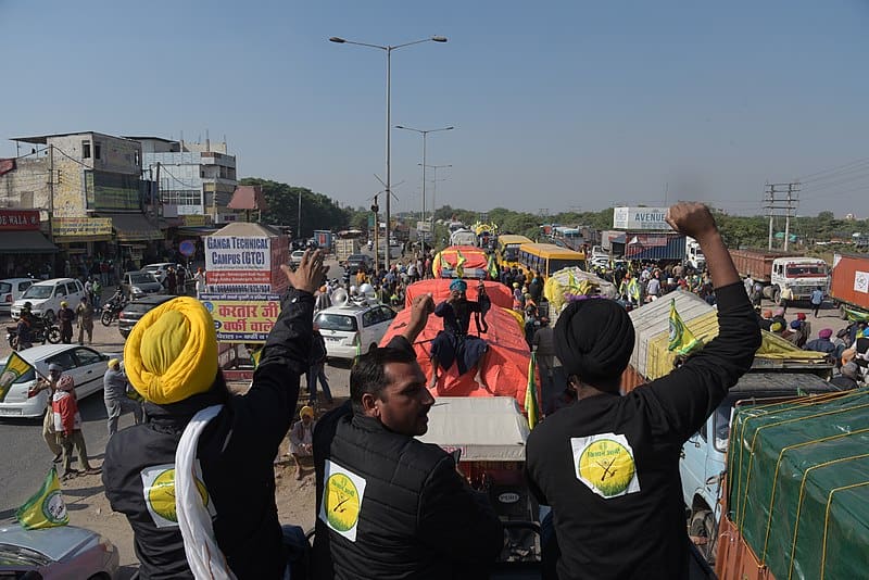 Farmers protest